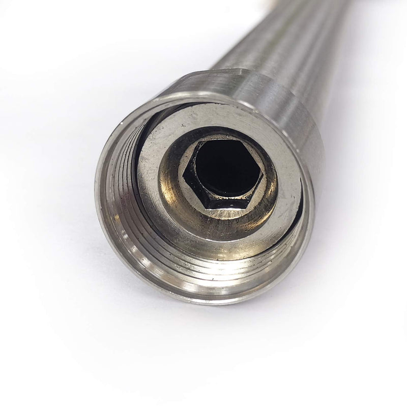 gotonovo G3/4 Shower Extension Tube Shower Extender Bar Longer Shower Pipe Add Shower Height Outdoor Brushed Nickel 12 Inch