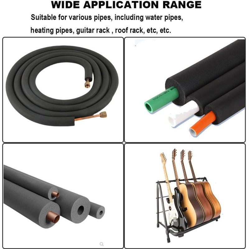 Foam Pipe Insulation, 1" Foam Tubing for Guitar Rack , Utensils,and Roof Rack, etc-- 1"(25mm) ID 1-23/32"(43mm) OD - 6Ft (1 x 1-23/32) 1 x 1-23/32