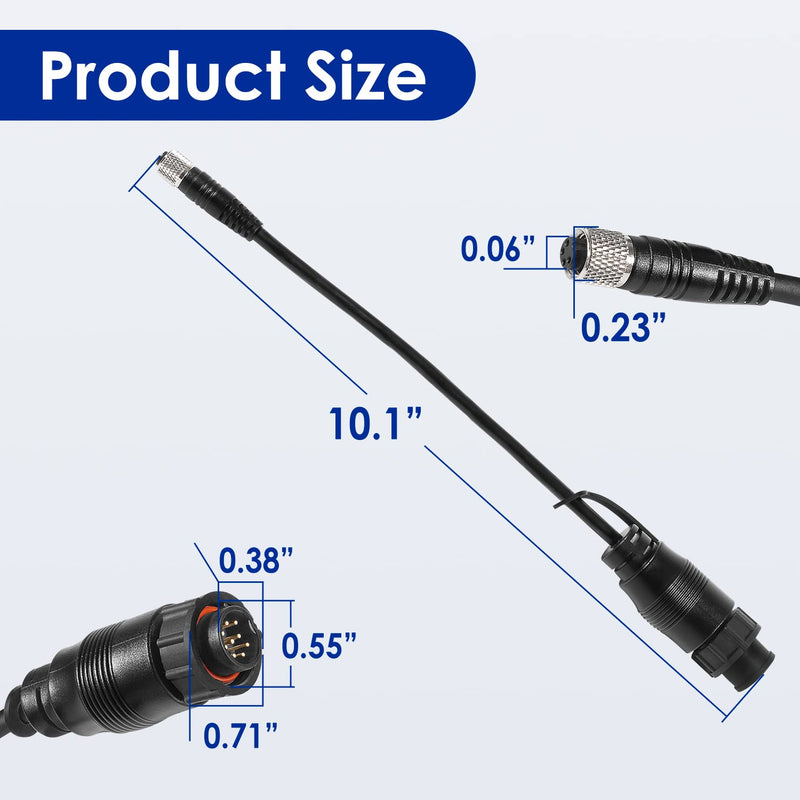 1852076 MKR-US2-16 Adapter Cable Replace for Lowrance 9-Pin TotalScan Adapter Cable Fish Finder Adapter Cable (Fit for Elite Ti2 & HDS)