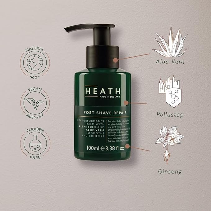 [HEATH/Post-shave Repair, 3.4 fl oz (100 ml), Aloe Vera Scent, After Shaving, Moisturizing, Moisturizing, No Animal Ingredients, Paraben Free, Men's Cosmetics, Skin Care - NewNest Australia