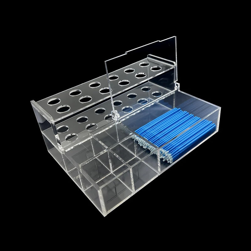 Dental Syringe Acrylic Organizer, YOUYA DENTAL Multi-Function Acrylic Dental Composite Organizer Transparent Resin Holder Applicator for Resin Adhesive Syringes Brush Dispenser Placement Rack Tool Medium
