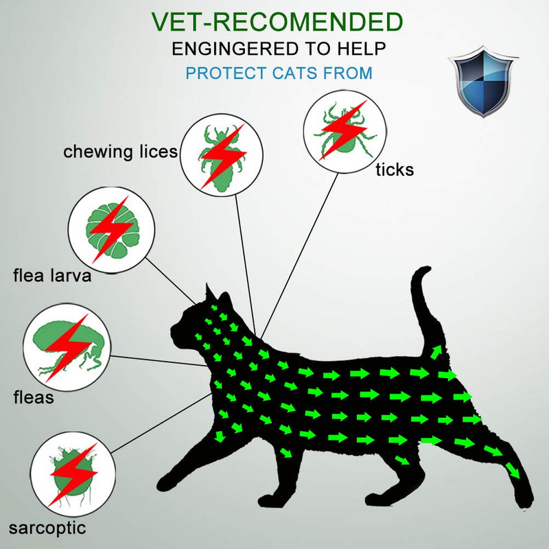 PROZADALAN Upgraded Cat Flea Collar, Cat Control Collar with Natural Essential Oils for 8 Months Protection, Flea & Tick Effectively Treatment, 35cm Adjustable & Waterproof (1pack) 1pack - PawsPlanet Australia