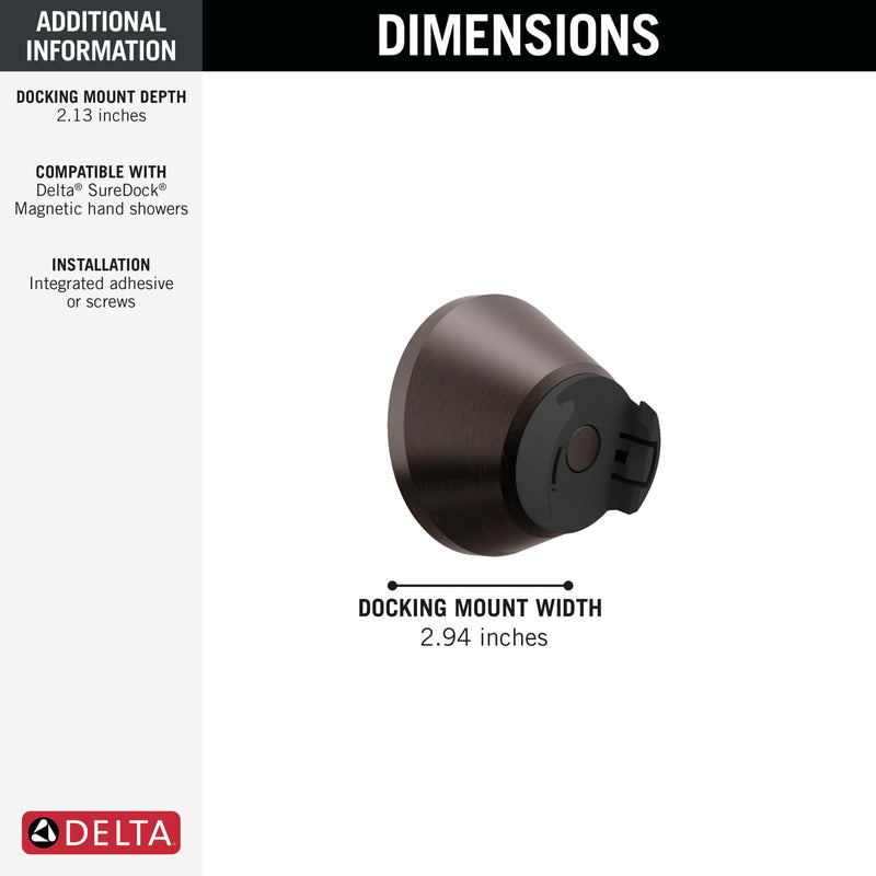 Delta SureDock Oil Rubbed Bronze Magnetic Docking Mount, Venetian Bronze 55100-RB