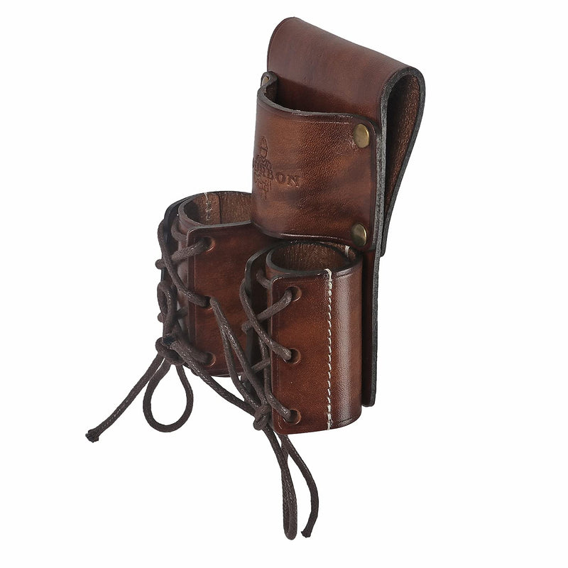 TOURBON Leather Tool Organizer Bull Pin Holster Wrench Hammer Holder Brown