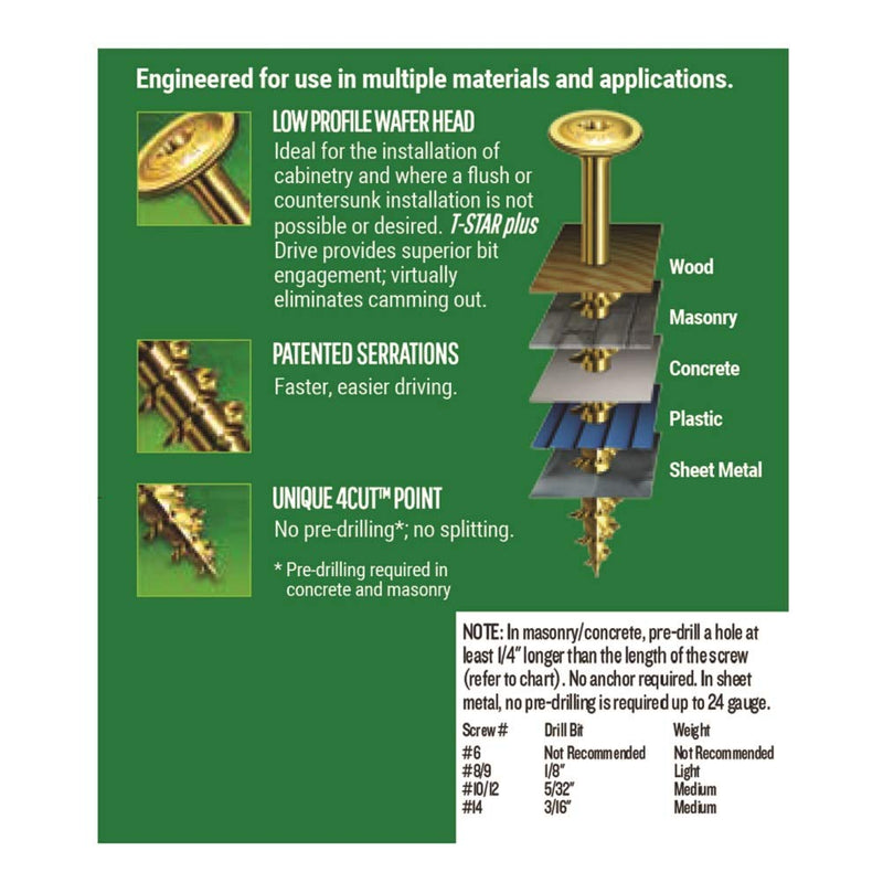 SPAX 4281020400604 lag-Screws, 8 x 2-1/2" (1 lb.), Yellow