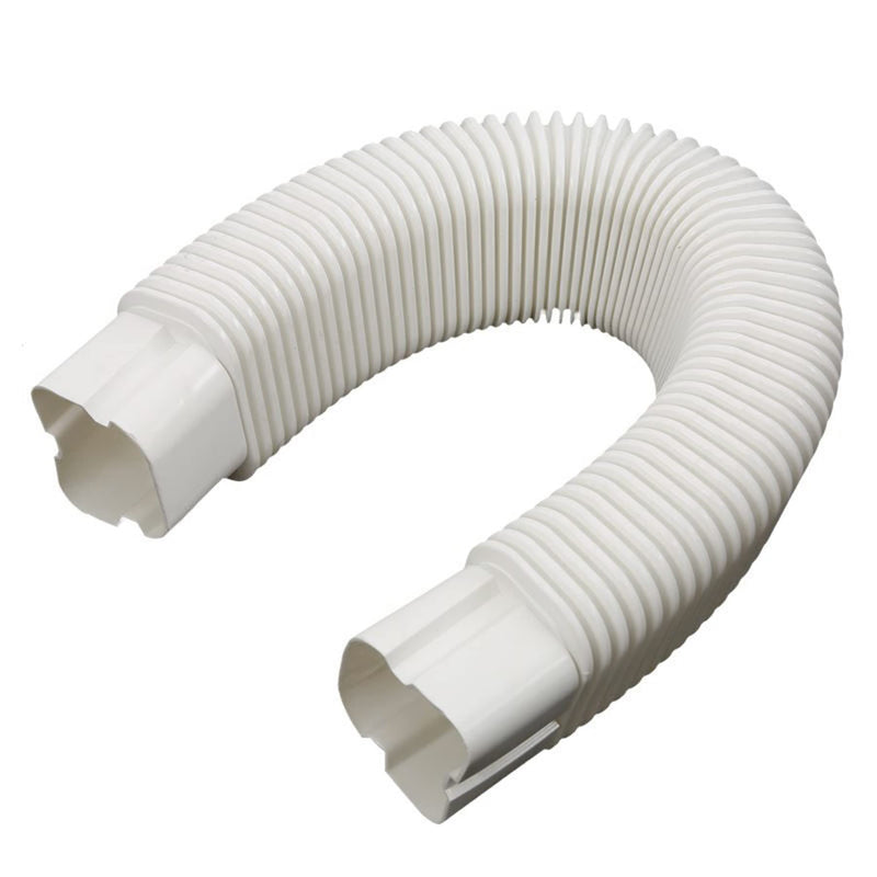Decorative PVC Line Set Cover 4" W Flexible Pipe for Ductless Mini Split Air Conditioners,Heat Pumps Systems