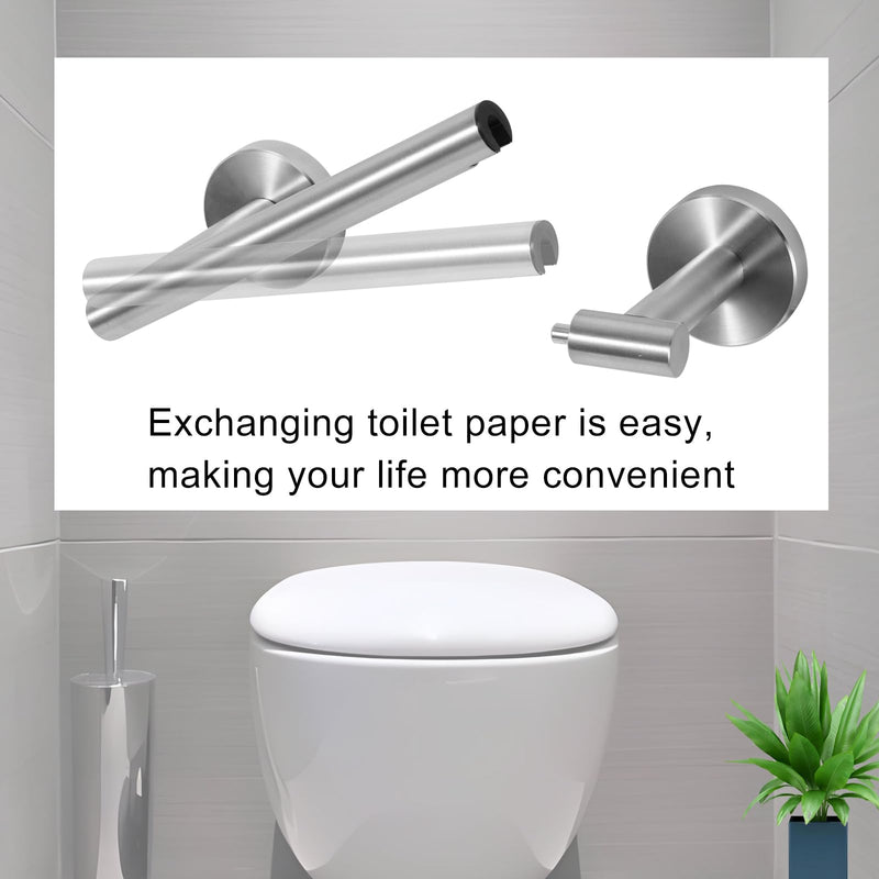 #304 Stainless Steel Toilet Paper Holder,Round Design,Brushed Nickel Brushed Nickel-two Parts Two parts