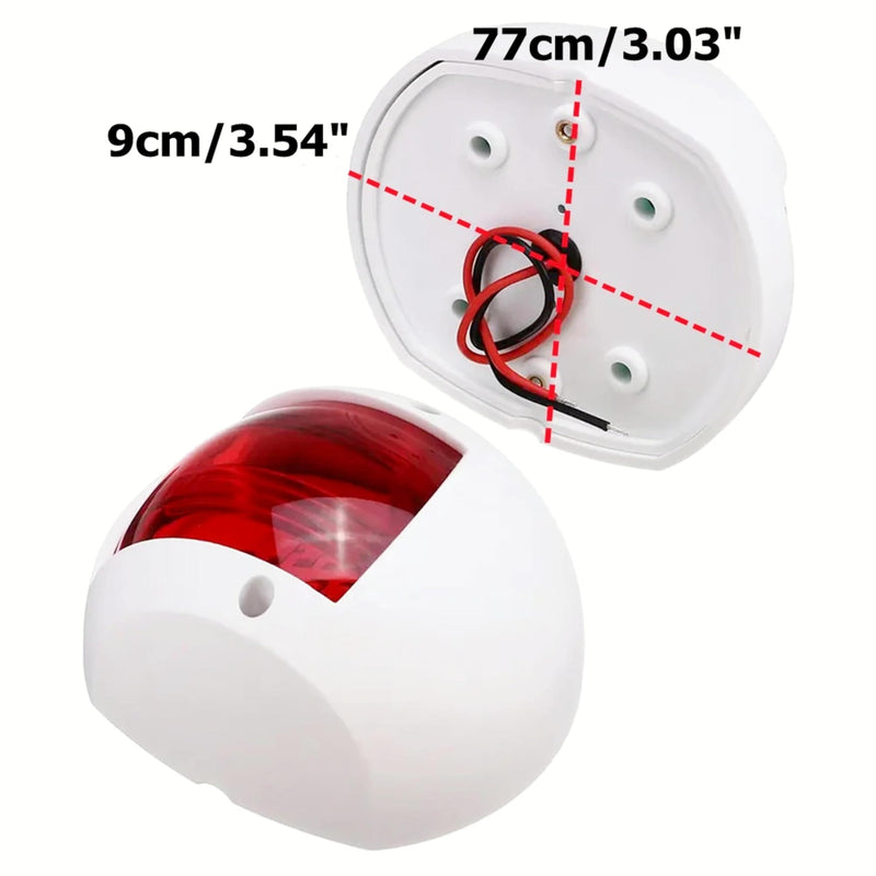 Pair of Boat navigation lights LED,MARINE LED Navigation Side Bow Lights Waterproof Running Lights For Marine Yacht Position Light Red & Green Parking Lamp (Black) Black -