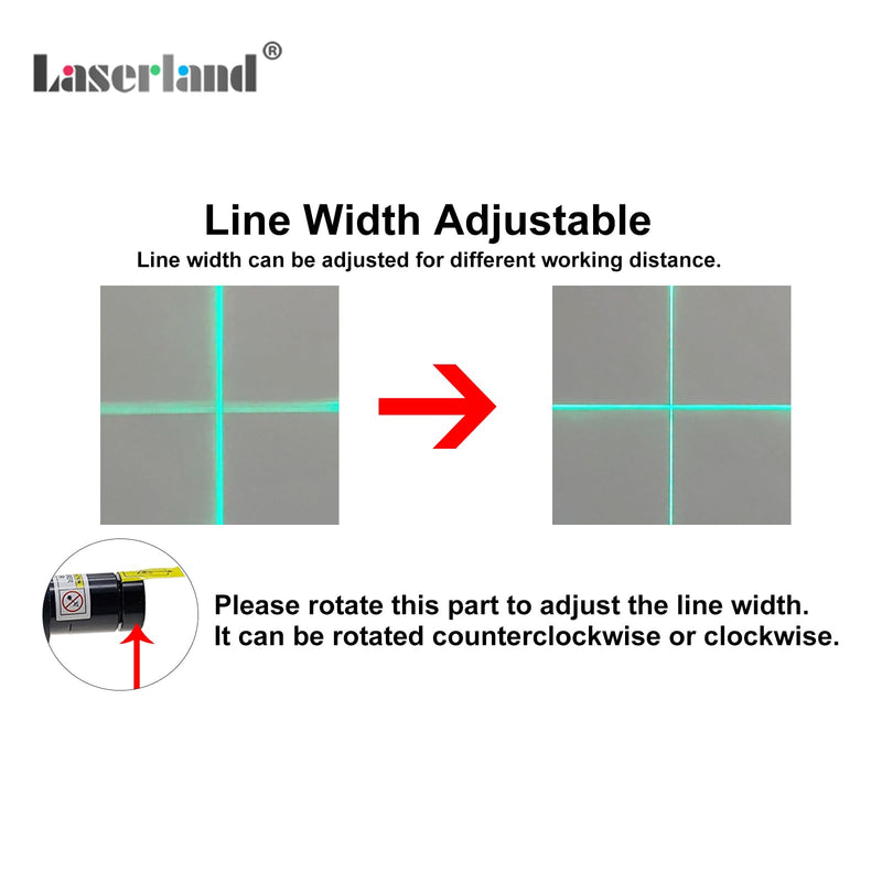 Green Light Cross Module Projector Focusable Locator Generator Placement Position Guide for Heat Press Screen Printing Cloth Fabric Wood Stone Alignment Dia.16mm