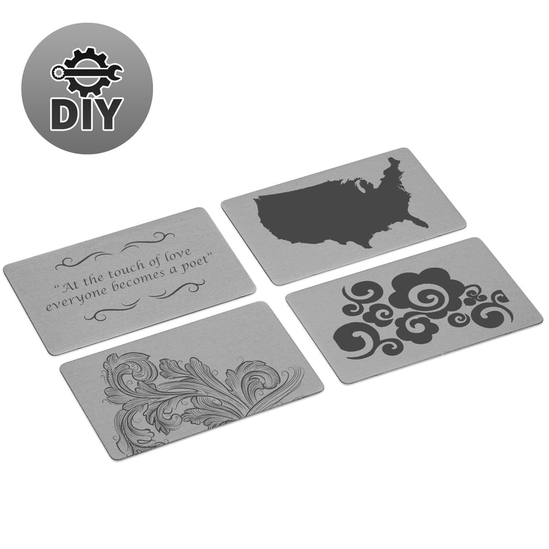 Aluminum Color Blank Nameplate, 15Pcs 86X54X0.8mm Blank Metal Card for Home Indoor DIY Signage Etching, Anodized Aluminum Plate for Laser Printing Engraving (Silver) Silver
