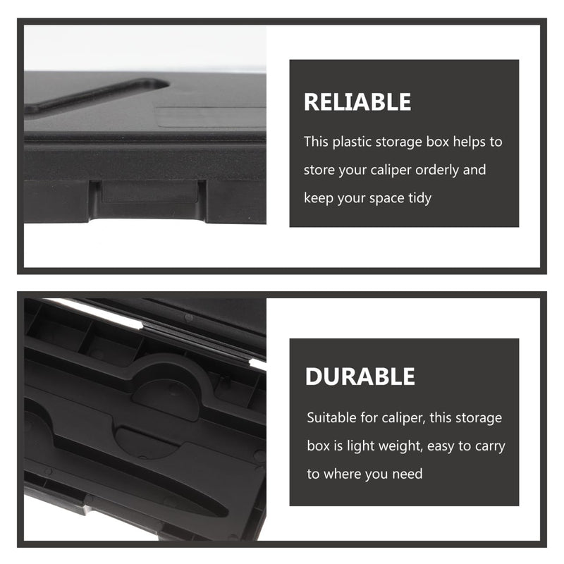 4pcs Black Plastic Dial Caliper Storage Box, Portable Caliper Case for 0-6 Inch Measuring Tools, Multi-Use Micrometer Case for Home and Workshop Electronic Tools Storage