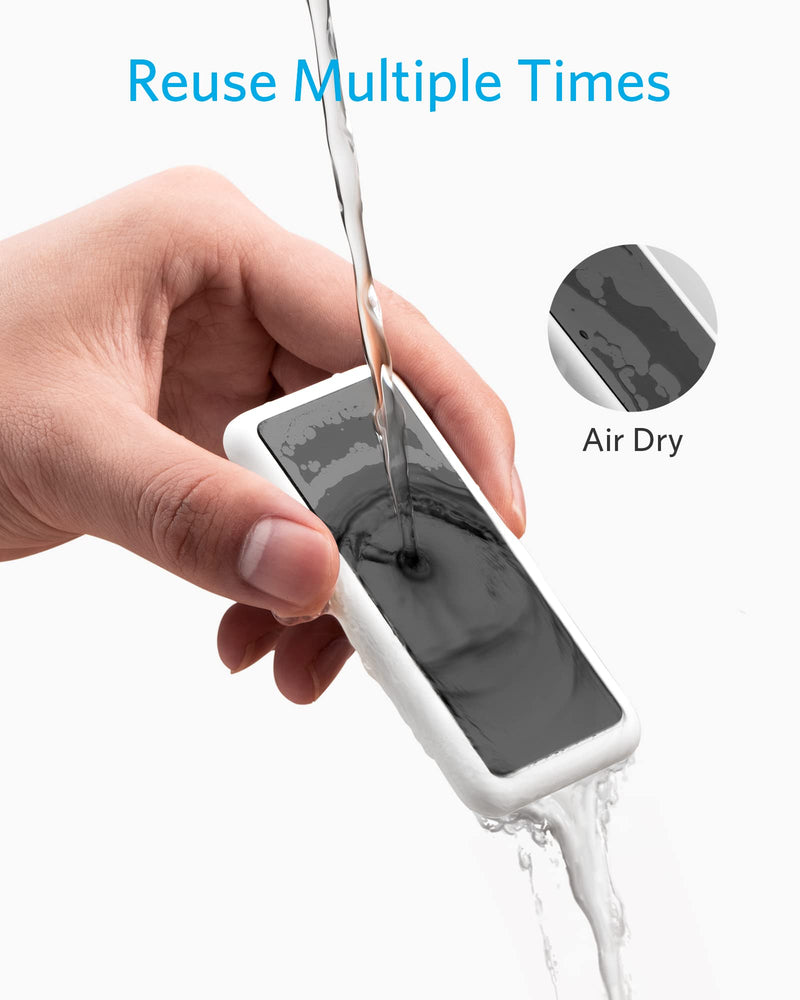 Anker Magnetic Desktop Cord Holder, Multipurpose Wire Keeper for Lightning, USB-C, Micro Cables - Sticks to Wood, Marble, Metal, Glass (White) 1 Pack White