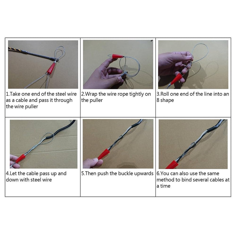 Polyester 3 Core Braid Pulling Fish Tape with Changeable Leader Tip (50ft)