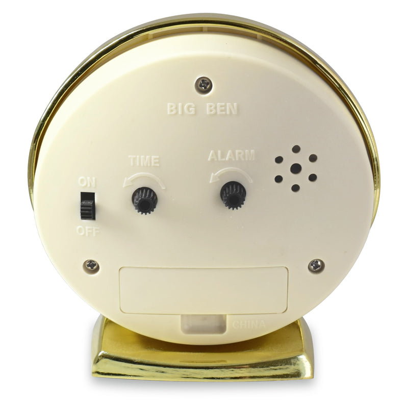 Westclox Classic Baby Ben Alarm Clock for Heavy Sleepers - Authentic 1964 Design, Loud High-Volume White Alarm Clock, Battery Operated, (Gold)