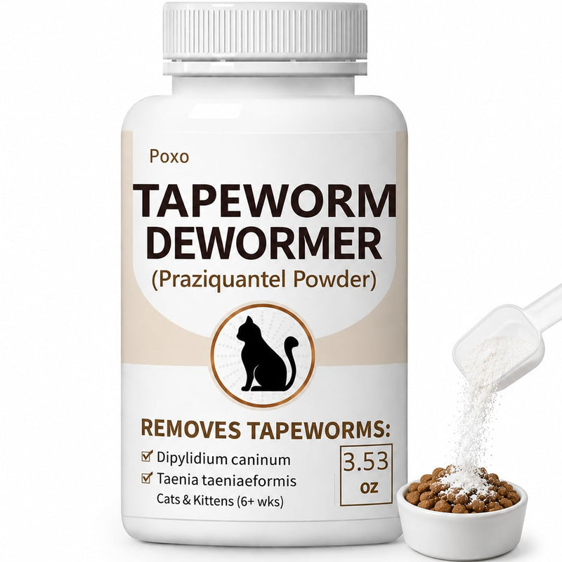 Tapeworm Dewormer for Cats & Kittens, Praziquantel for Cats, Tapeworm Treatment for Cats (6+ Weeks)