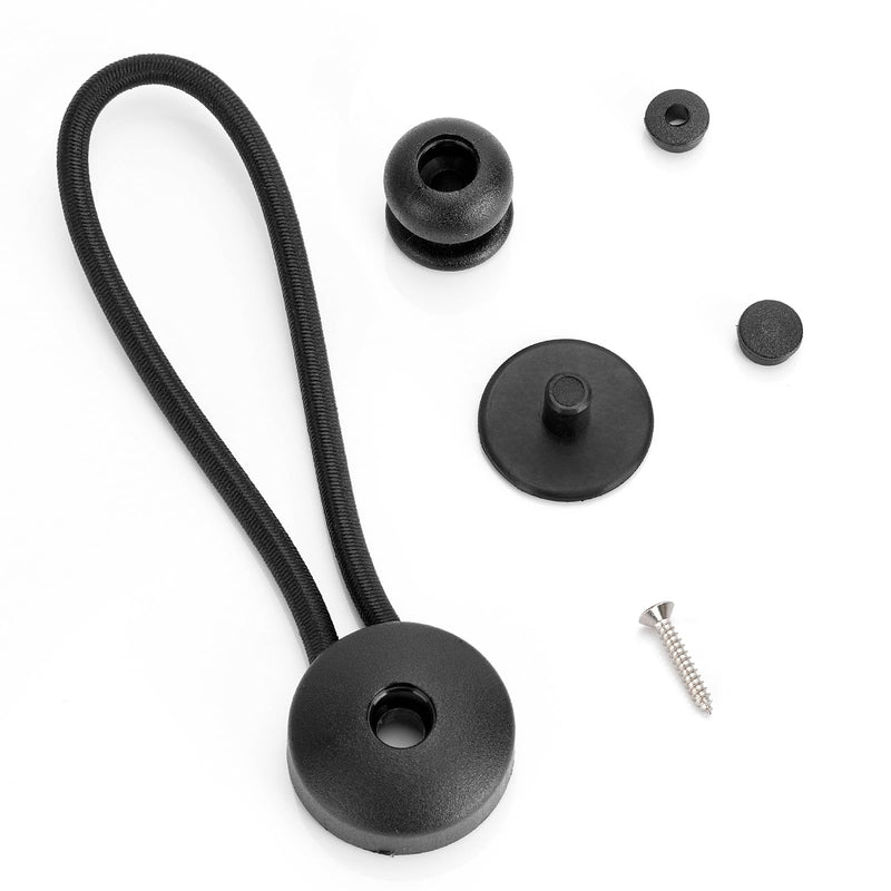 12x Bungee Shock Cord Clip with Knobs, Pull Tie Down Tarp Canvas Knobs for Marine Boat Yacht Truck Car RV Camping Tents Cargo Pool Awning Covers