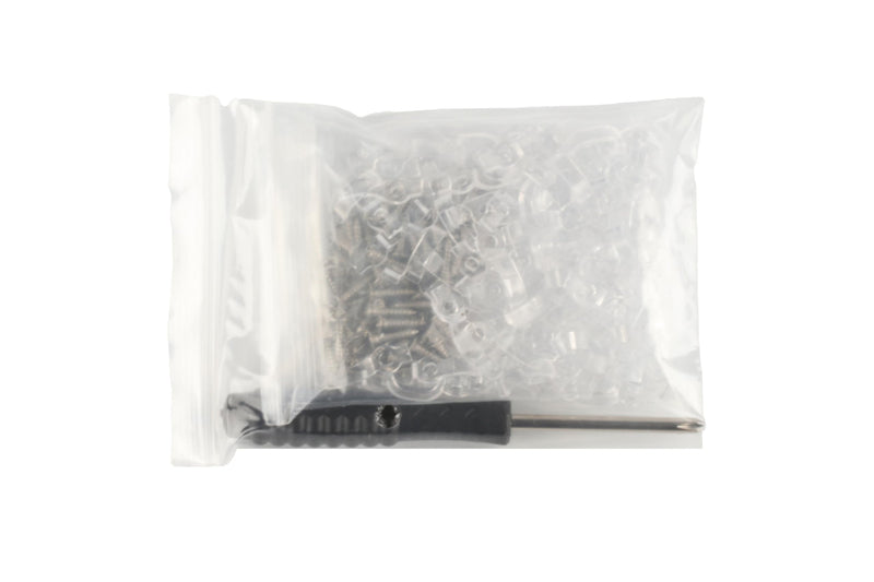 100 Pcs Strip Light Mounting Brackets, 10mm Outdoor LED Strip Light Mounting Clips, Led Light Strip Clips, One-Side Fixing Clips Brackets for 10mm Wide Waterproof Strip Lights, with 100 Screws