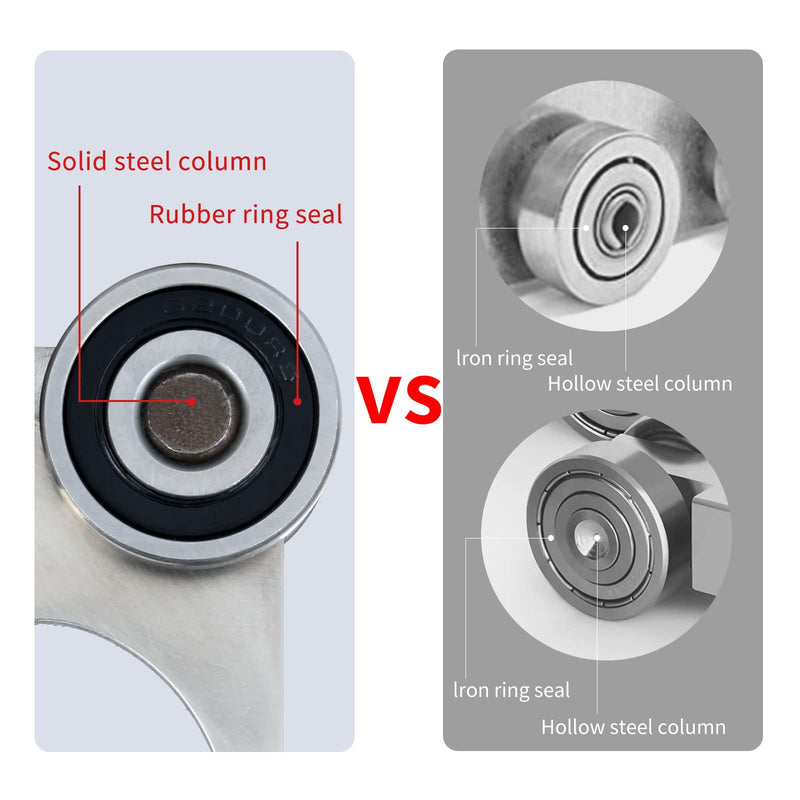 2Wheel Trolley Assembly Rollers.Bearing Trolley Assembly.The top of The Trolley has Room for Set Screws, Allowing The use of a 1-5/8" high Strut Channel to Save on Construction Costs. E-2Wheel Trolley 2pcs