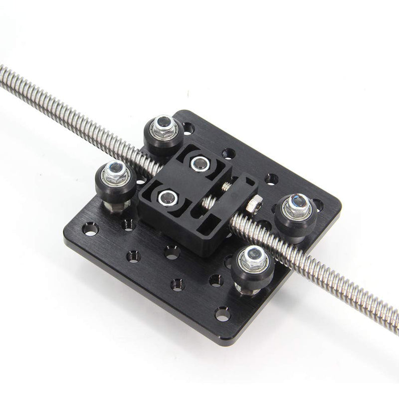 Zeberoxyz 2PCS Anti-Backlash Nut Block for 8mm Diameter, 2mm Pitch 8mm Lead POM Screw Nut for CNC and 3D Printer (8mm Lead-4-heads) 8mm Lead-4-heads