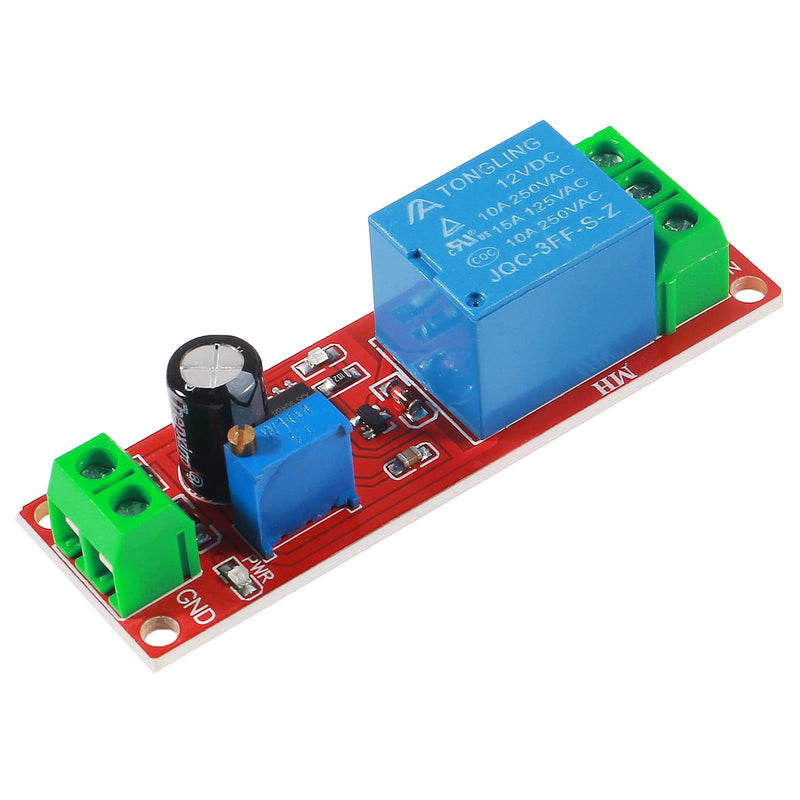 10PCS DC 12V NE555 Delay Timer Relay Switch Module Adjustable 0-10 Seconds Constant Current Regulator Timer Delay Converter for Automotive Control System Electrical Equipment 10PCS 12V