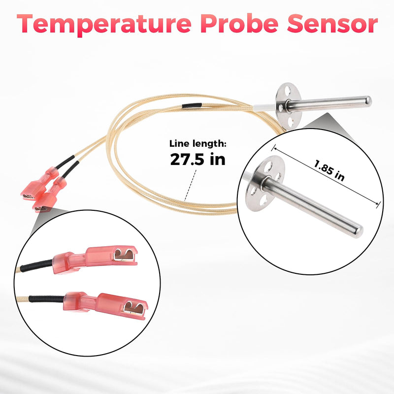 RTD Temperature Probe Sensor Replacement for Bullseye Recteq RT-B380 RT-B380X Wood Pellet Grill Probe Sensor