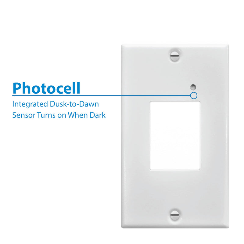 STP2 Frosted White LED Step Light with Photocell (STP2F120WHPC) Horizontal/Vertical