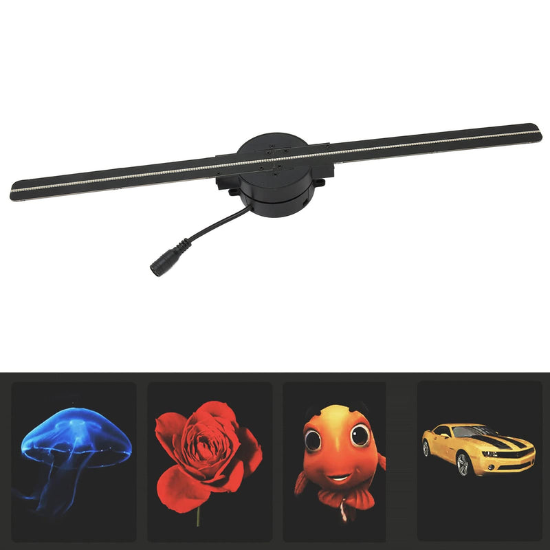 3D Hologram Fan with 224 LED Light Beads, Tabletop Holographic LED Ceiling Skylight Night Light 16.5in 2000 X 224 3D Projector for Business Store Advertising Party Shop (US US Plug