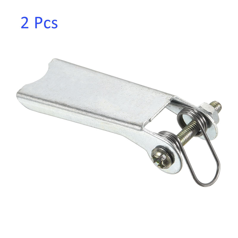 2 Pack Hook Safety Latch Kit - Clevis Slip Hook Receiver Hitch Replacement Apply to Towing Lifting Hook Trailer/Crane (1.7" Long, Silver)