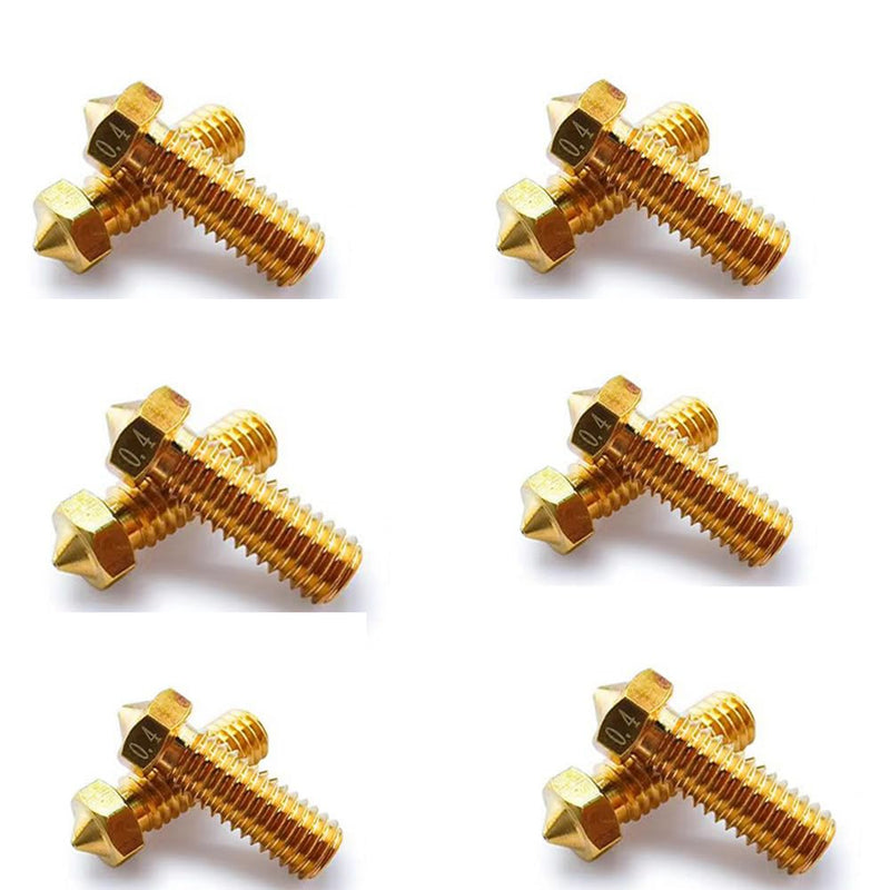 12Pcs Volcano Nozzles 0.4mm, Vyper Nozzles M6 Thread Hotend Extruder Volcano Nozzle Compatible for Artillery Genius, Sidewinder X1, X2, Anycubic Vyper, Anycubic Kobra Plus, Kobra Max 1.75mm Filament, 12Pcs Volcano Nozzle 0.4mm