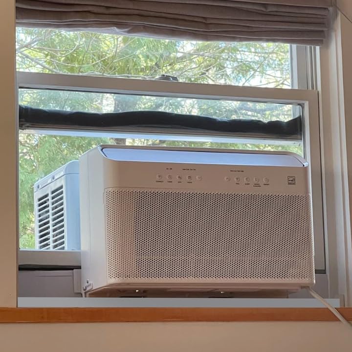 moonoom 4 Pack Air Conditioner Foam Block, Window AC Side Foam Block Kit White-2set