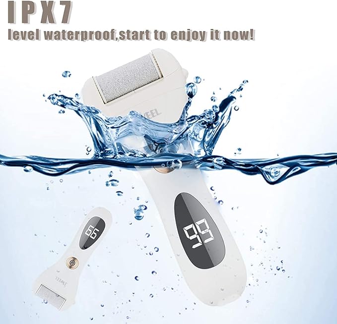 Electric Exfoliating Remover USB Rechargeable Foot File Hard Skin Remover Pedicure Tool Electronic Calse Shaver Pedicure Kit for Cracked Heel and Old Skin 5 Rough Roller Heads - NewNest Australia
