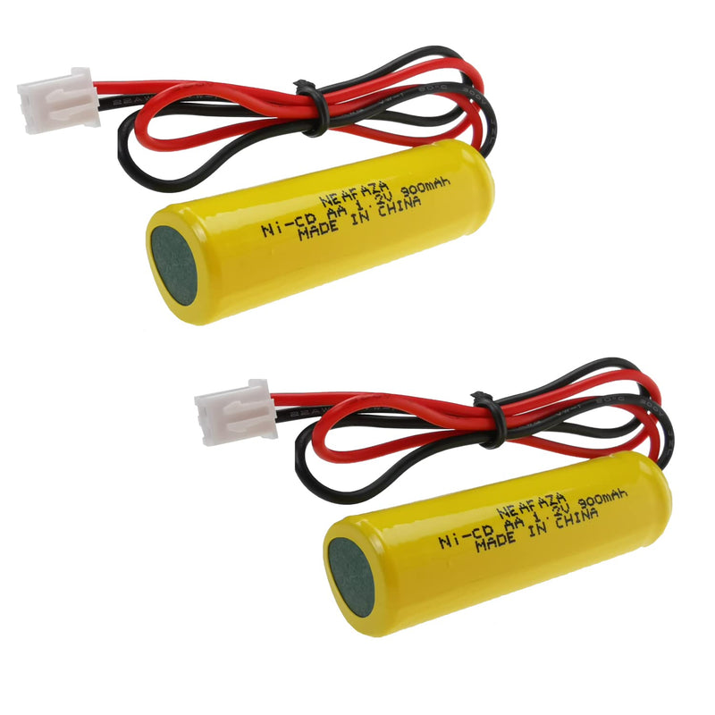 1.2v 900mAh Ni-CD AA Exit Sign Emergency Light Battery Replacement Compatible with Unitech AA900mAh OSA268 ELB CS01 Lithonia Battery EXR LED EL M6 (2 Pack)