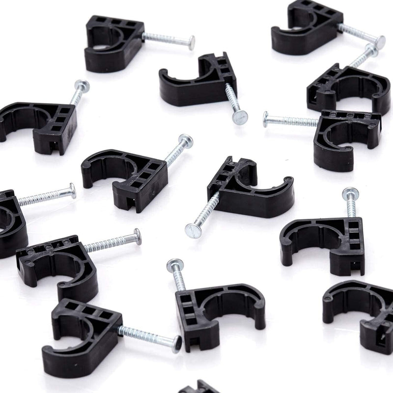 (200 Pack) TMKOOL 3/4 inch Half J Clamp J-Hook with Nail for 3/4 inch PEX Pipe Tubing Support (200pcs 3/4") 200