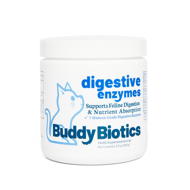 Digestive Enzymes Powder for Cats 7-Targeted Digestive Enzymes to Help Break Down Kibble, Supports Digestion & Nutrient Absorption, Easy Sprinkle-On Formula