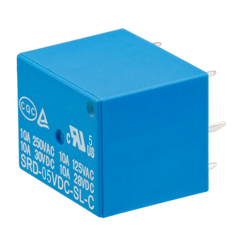 10Pcs PCB Power Relay SRD-05VDC-SL-C, DC 5V Coil, 10A 250VAC, SPDT, 5 Pin, for Household Appliance Boards (10) 10