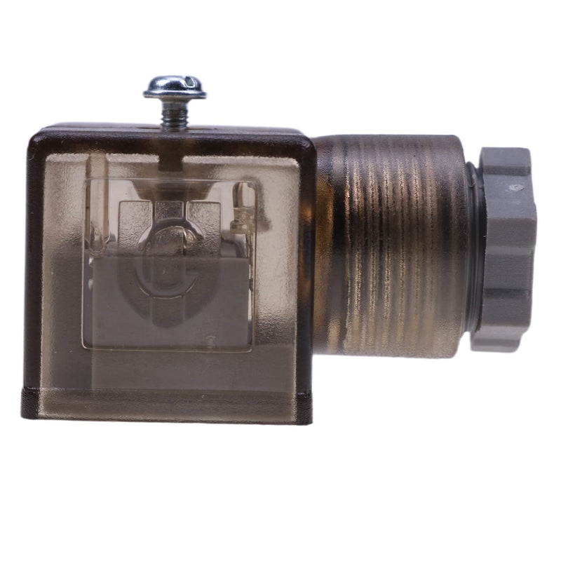 AIVWUMOT 12V & 24V DIN 43650 Type A Solenoid 3 Prong Connector with Led Indicator Light