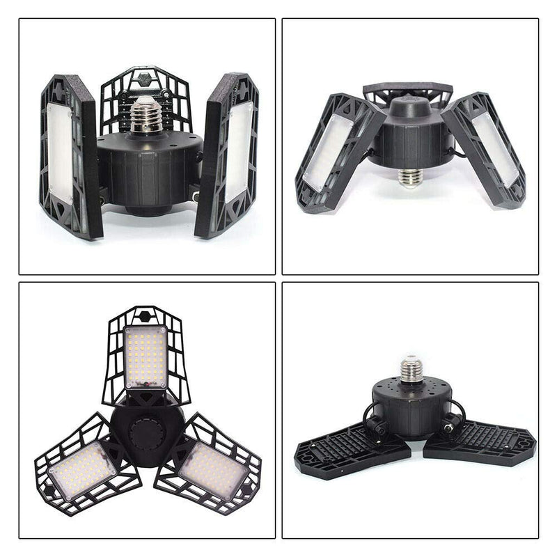 LED Garage Light - 6000 Lumen 6500K Daylight 60W, Three Leaf Led Garage Ceiling Lights 60W 1-Pack