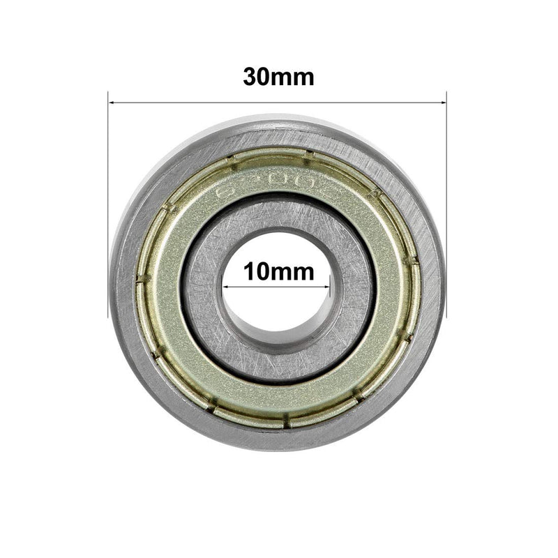 uxcell 6200ZZ Deep Groove Ball Bearings 10mm ID 30mm OD 9mm Thick Chrome Steel Double Shielded 2pcs 10mmx30mmx9mm