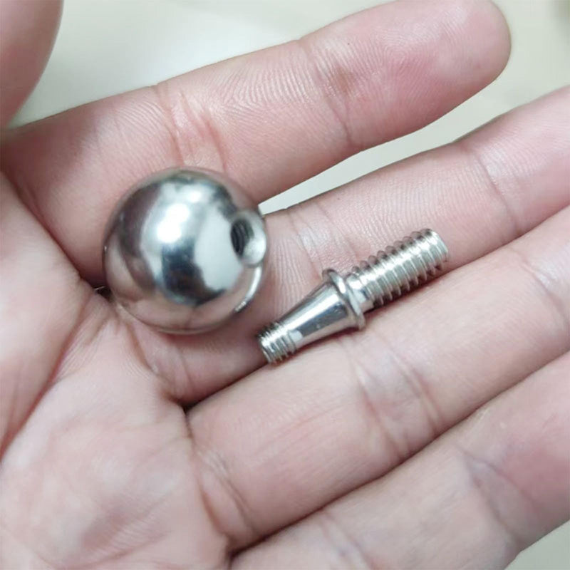 2 Sets Metal Adapters for Heads Steel Ball Head Metal Ball Inner Thread Head Swivel Fittings M5 Screw Holes 1/4 Screw Rod 20mm Diameter Direct Broadcast Bracket Fittings