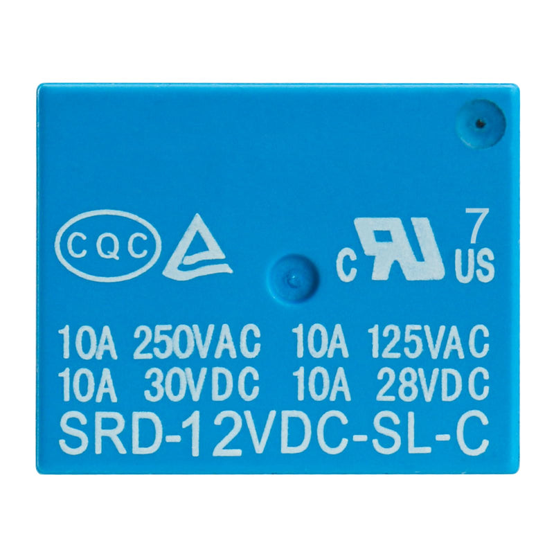 10Pcs PCB Power Relay SRD-12VDC-SL-C, DC 12V Coil, 10A 250VAC, SPDT, 5 Pin, for Household Appliance Boards (10) 10