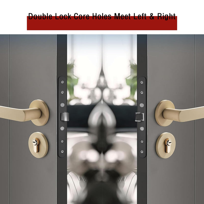 Storm Door 2 Point Bolt Mortise Lock Body,Replacement Fit Pella Storm Door Handleset Part,Blcak Face Plate