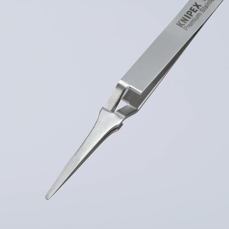 KNIPEX Tools 92 91 01 Premium Stainless Steel Gripping Tweezers-Replaceable Tips, 4-3/4"