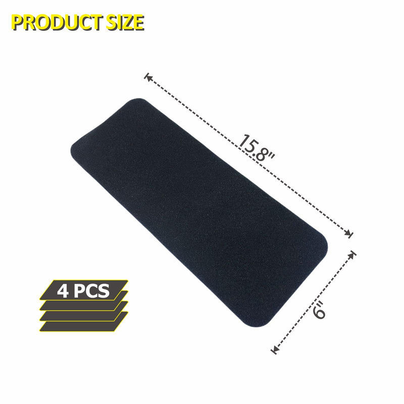 Marine Non-Skid Pads for Boat Trailer Fenders Steps, Boat Treads Adhesive Traction Sheet, Ship Deck Tools Accessories, Set of 4 5.9"W x 15.8"L