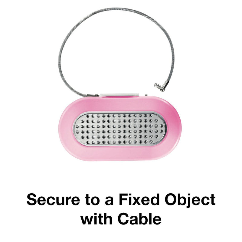 Master Lock Pink Portable Small Lock Box, Set Your Own Lock Combination Portable Safe, Personal Travel Safe for Phone, Passport, Money, ‎5900DPNK