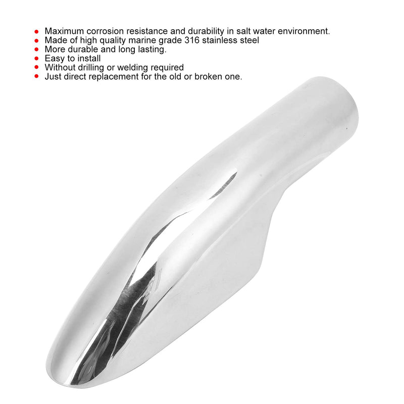 Marine Railing Base, 7/8in / 22mm 316 Stainless Steel Boat Hand Rail Base Handrail Fitting End Mount Hardware Tube Base for Yacht, Marine Boats, Vessels(7/8in/22mm) 7/8in/22mm
