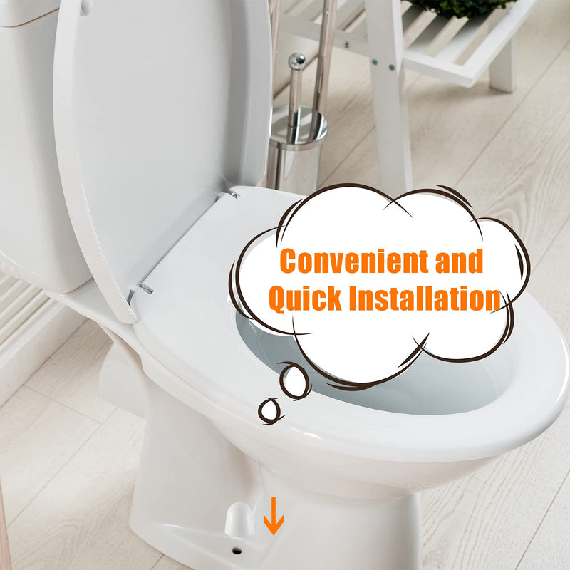 Blulu 64 Pieces Universal Toilet Bolt Caps Plastic Round Push on Toilet Bowl Caps Covers Toilet Seat Floor Caps with Extra Washers for Toilet Bowl Screws, 1.45 Inch Height