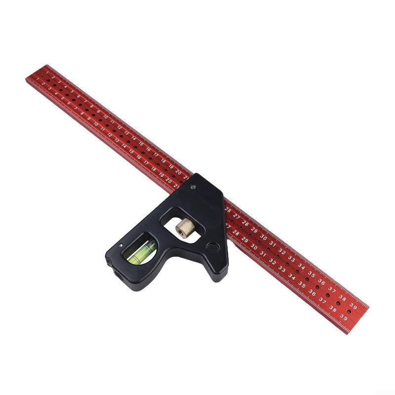 Combination Square Tool, Stainless Steel Movable Square Ruler for Angle/Measuring Marks and Drawing, Woodworking Tools, 45-90 Degree Marking(400mm) 400mm