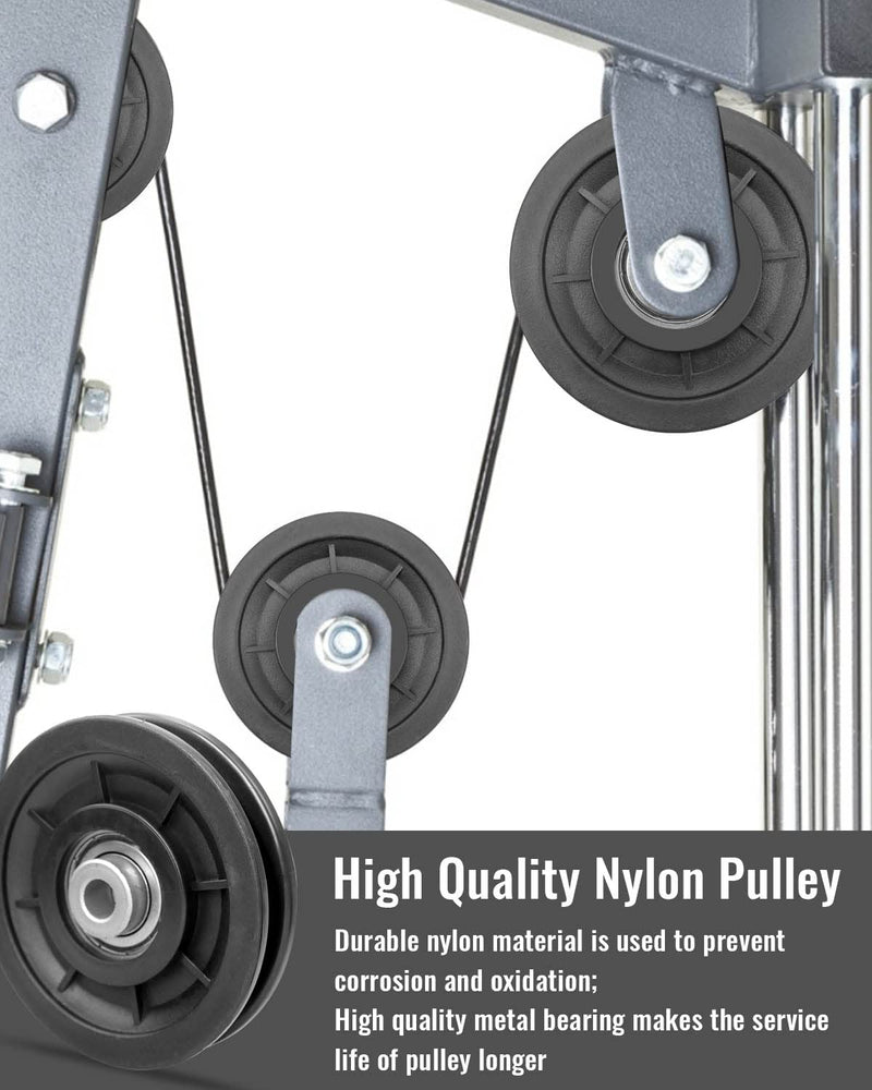 2 PCS 3.5Inch/90mm Nylon Bearing Pulley Wheel, Silent Bearing Replace for Garage Gym Equipment Pulley System, Universal Wearproof Bearing Maximum Working Load of 1000 LBS 2 Pack - NewNest Australia