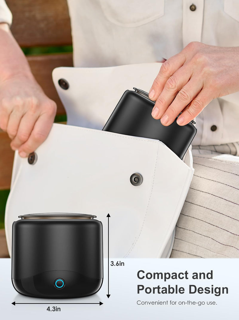 Jewelry Cleaner Machine,Retainer Cleaning Machine with 45 KHz Portable Professional Denture Cleaner for Retainer, Dental, Mouth Guard, Ring, Silver, Jewelry for Home or Travel Black-1
