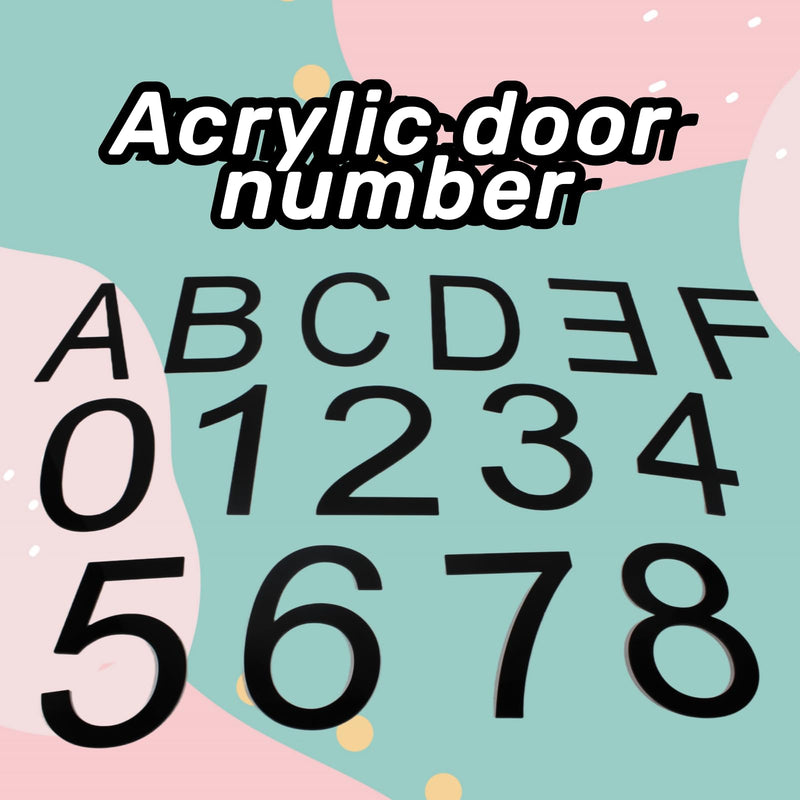 Self-adhesive 5 Inch House Numbers Acrylic House Number Modern House Numbers Black Mailbox Numbers for Outside Address Home Number for Apartments Office Hotel Room (Number 1) 5in Number 1